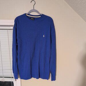 Polo Ralph Lauren Waffle Thermal Shirt Men’s XL Blue Yellow Long Sleeve Crewneck